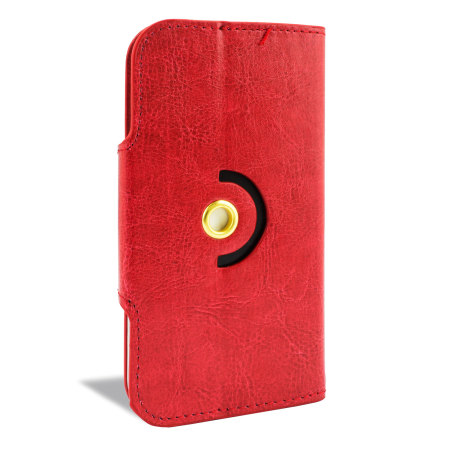 Encase Rotating 5 Zoll Kunstleder Universal Phone Hülle in Rot