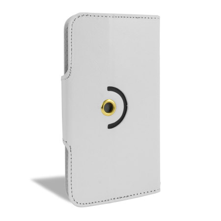 Encase Draaibaar 5.5 Inch Leren-Stijl Universele Phone Case - Wit