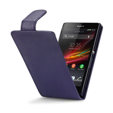Adarga Sony Xperia Z Wallet Flip Case - Purple