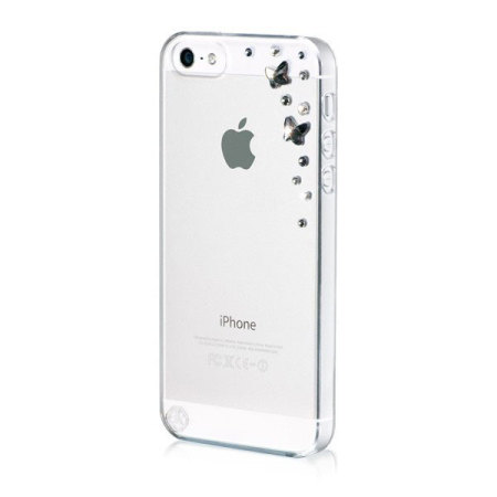 Bling My Thing Butterflies iPhone 5S / 5 Case - Silver Night