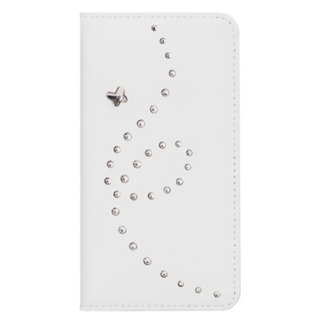 Bling My Thing Mystique Papillon iPhone SE Case - White