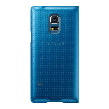Official Samsung Galaxy S5 Mini Flip Case Cover - Dimpled Blue