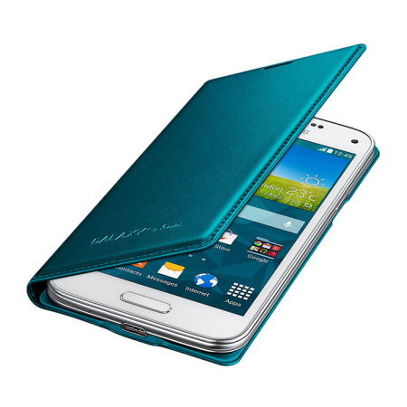 Originele Samsung Galaxy S5 Mini Flip Cover - Metallic Groen