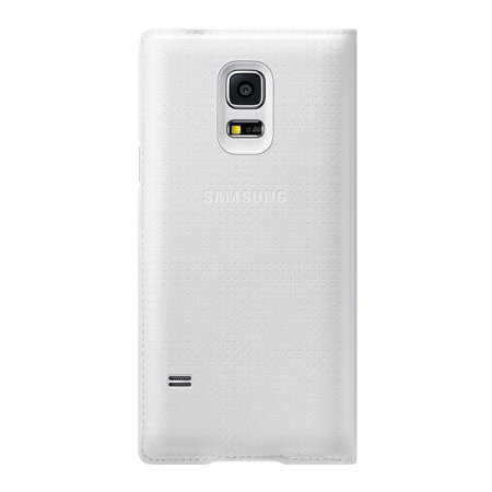 Official Samsung Galaxy S5 Mini Flip Case Cover - Dimpled White