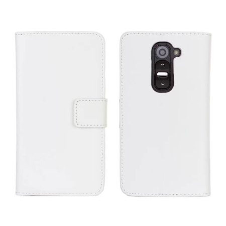 Adarga LeatherStyle LG G2 Mini Tasche Wallet Case Weiß