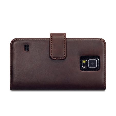 Olixar Samsung Galaxy S5 Genuine Leather Wallet Case - Brown