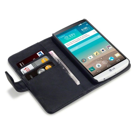 Encase LG G3 Genuine Leather Wallet Case - Black
