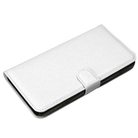 Adarga Leather-Style HTC Desire 816 Wallet Case - White