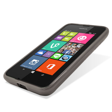 Flexishield Nokia Lumia 530 Gel Case - Smoke Black