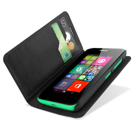 Encase Nokia Lumia 530 WalletCase Tasche in Schwarz