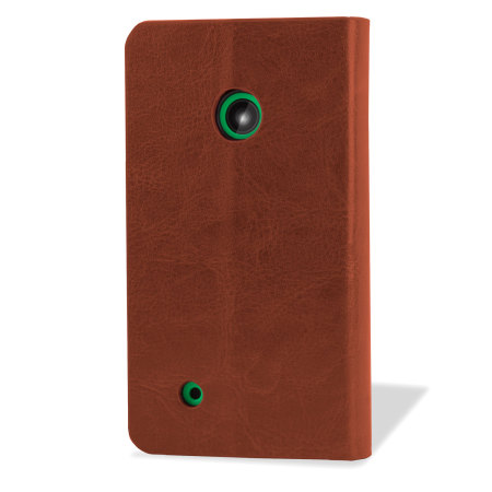 Encase Leather-Style Nokia Lumia 530 Plånboksfodral med stativ - Brun