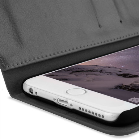 Encase Leren Stijl Wallet Case voor iPhone 6 Plus - Zwart