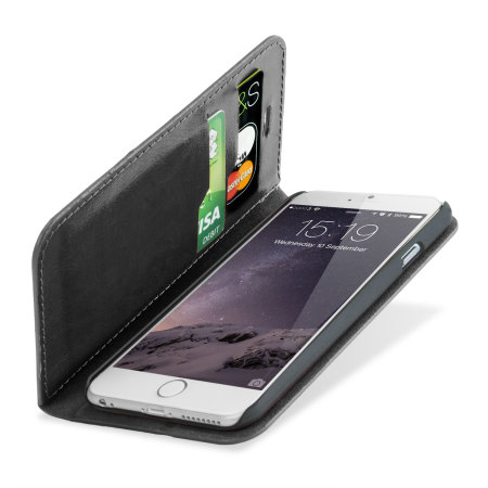 Encase Leather-Style iPhone 6 Plus Wallet Stand Case -  Black