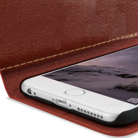 Encase Leren Stijl Wallet Case voor iPhone 6 Plus - Bruin