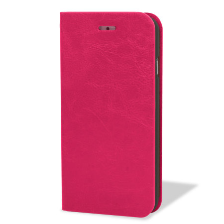 Encase Leather-Style iPhone 6 Plus Wallet suojakotelo - Kuuma pinkki