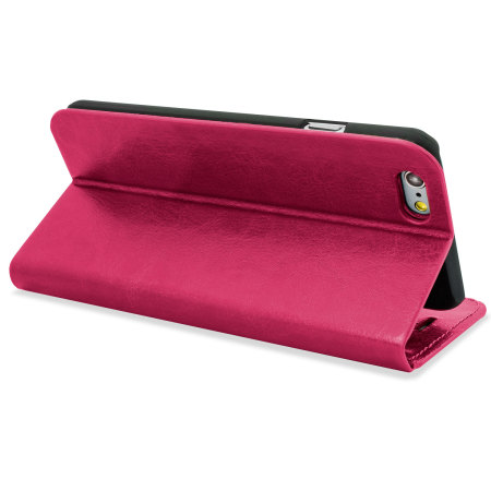 Encase Leather-Style iPhone 6 Plus Wallet Case With Stand - Hot Pink
