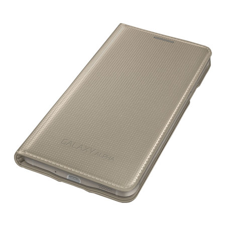 Original Galaxy Alpha Tasche Flip Wallet Cover in Gold