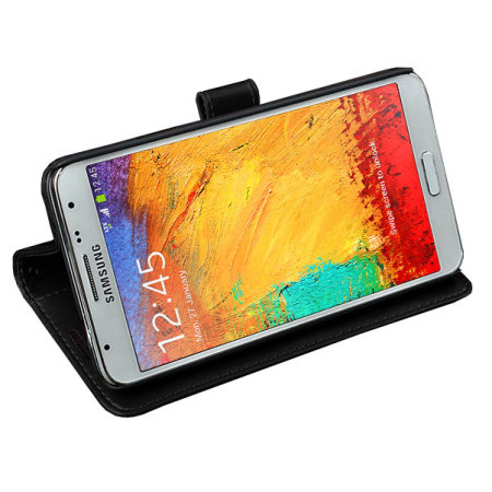Olixar Leather-Style Samung Galaxy Note 3 Neo Wallet Case - Black