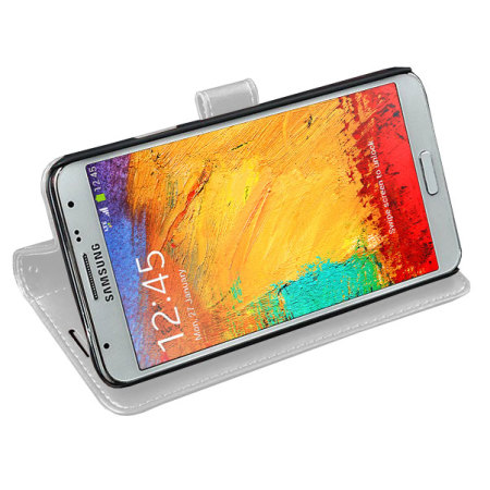 Adarga Leather-Style Samung Galaxy Note 3 Neo Wallet Case - White