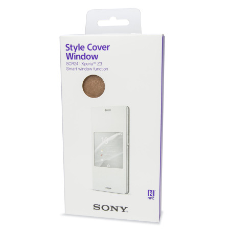 Official Sony Xperia Z3 Style Cover with Smart Window - Copper