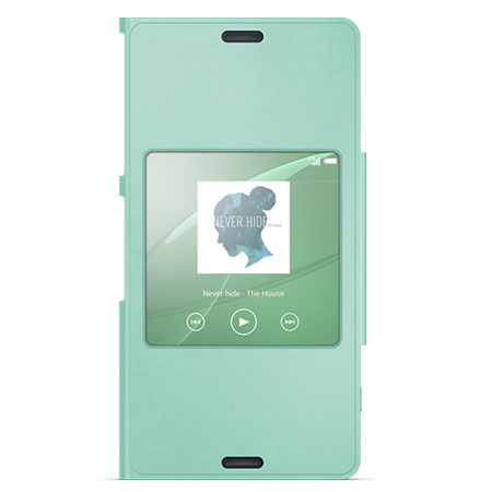 silhouet Stevenson cursief Sony Xperia Z3 Compact Style-Up Smart Window Cover - Aqua Green