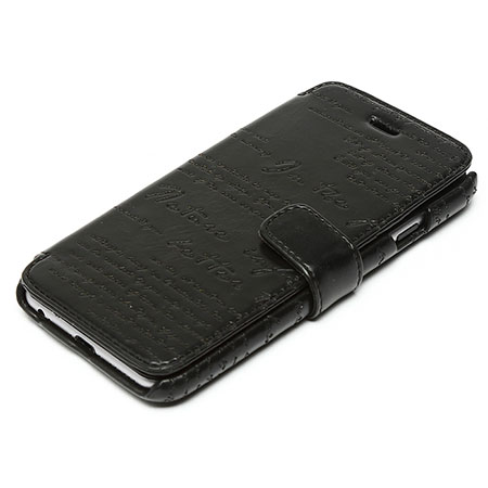 Zenus Lettering Diary iPhone 6S / 6 Case - Black
