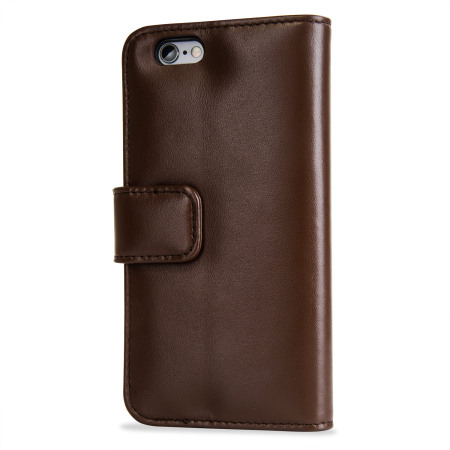 Olixar Genuine Leather iPhone 6S / iPhone 6 Wallet Case - Brown