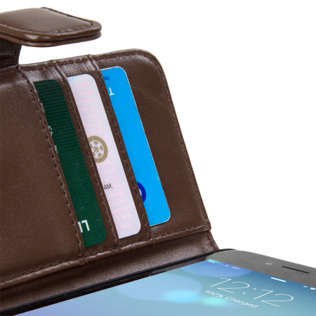 Olixar Genuine Leather iPhone 6S / iPhone 6 Wallet Case - Brown
