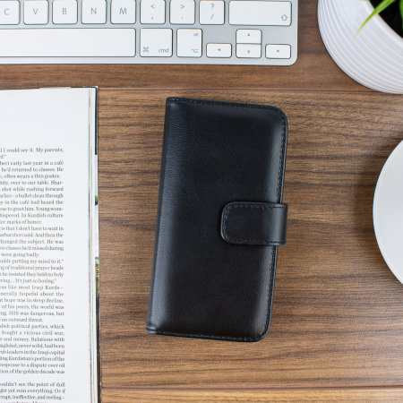 olixar genuine leather iphone 6s wallet case - black