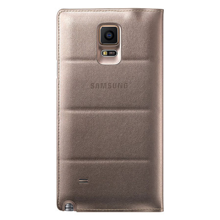 Official Samsung Galaxy Note 4 S View Cover Case - Gold