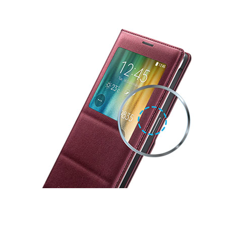Official Samsung Galaxy Note 4 S View Cover Case - Plum