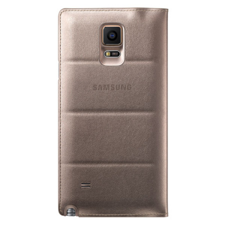 Official Samsung Galaxy Note 4 Flip Wallet Cover - Gold