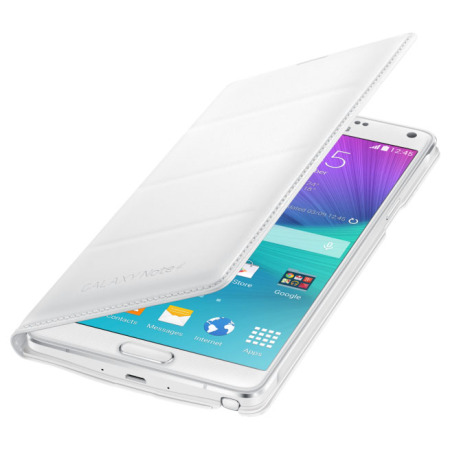 Funda Samsung Galaxy Note 4 Oficial Flip Wallet Cover - Blanca