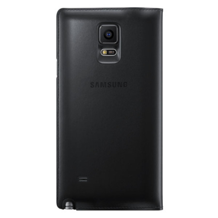 Offizielle Samsung Galaxy Note 4 Tasche Flip Wallet Cover in Schwarz