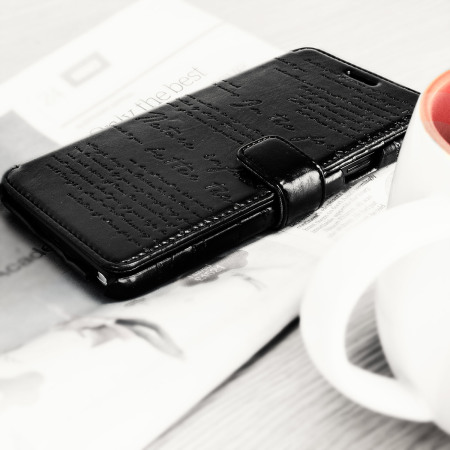 Zenus Masstige Lettering Samsung Galaxy Note 4 Diary Case - Black
