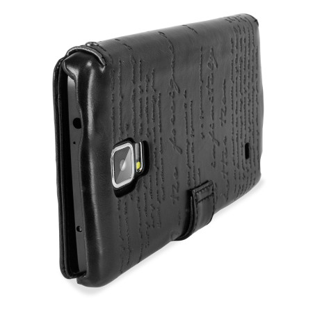 Zenus Masstige Lettering Samsung Galaxy Note 4 Diary Case - Black