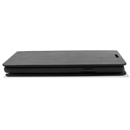 Encase Adarga leren stijl Galaxy Note 4 Wallet Stand Case - Zwart