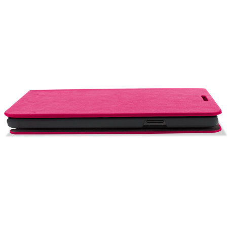 Encase Leather-Style Galaxy Note 4 Wallet suojakotelo - Pinkki