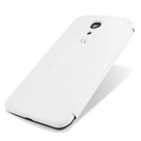 Funda Motorola Moto G 2014 Oficial Flip Shell - Blanca