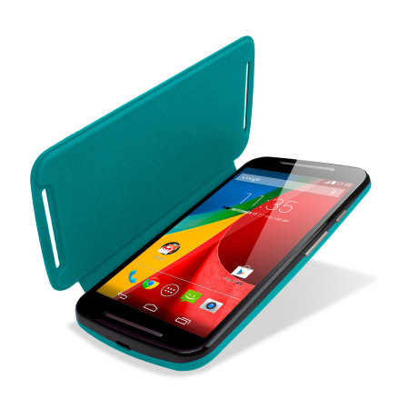 Official Moto G 2nd Gen Flip Shell Cover - Turquoise