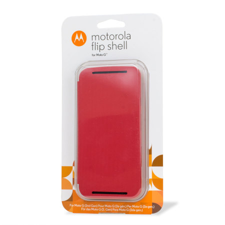 Official Motorola Moto G 2nd Gen Flip Shell - Cherry