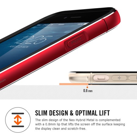 Spigen Neo Hybrid Metal iPhone 6S / 6 Case - Metal Red