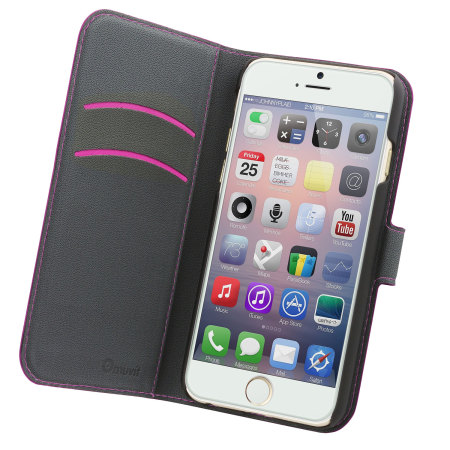 Muvit Wallet Folio iPhone 6 Plus Case and Stand - Pink