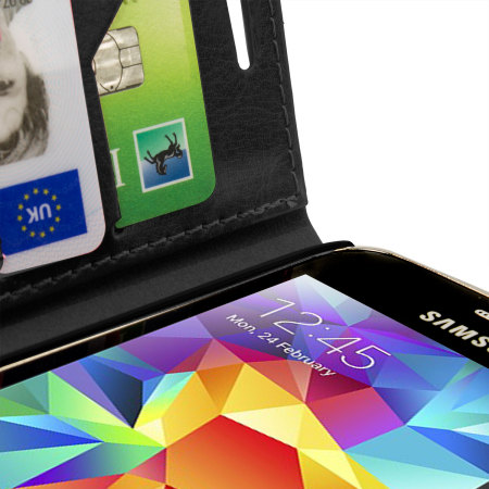 Olixar Samsung Galaxy S5 Mini WalletCase Tasche in Schwarz