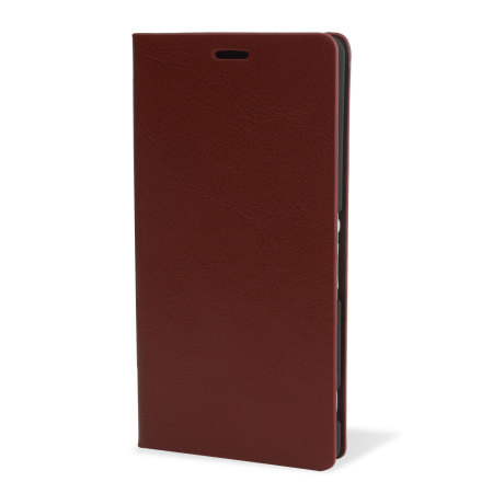 Encase Leren Stijl Wallet Case voor de Sony Xperia Z3 - Bruin
