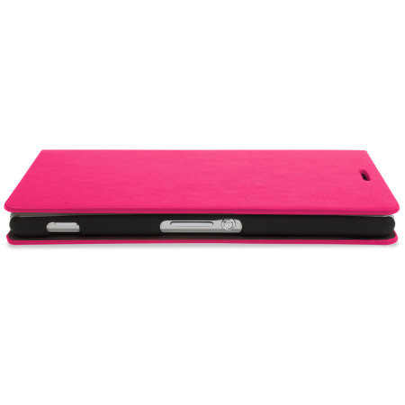 Encase Leather-Style Sony Xperia Z3 Wallet suojakotelo - Pinkki