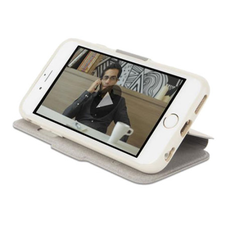 Coque Moshi SenseCover Pour IPhone 6/6s - Rabat Tactile, Protection 360°, Support Intégré - Beige