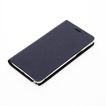 Zenus Metallic Diary Case voor Samsung Note 4 - Navy