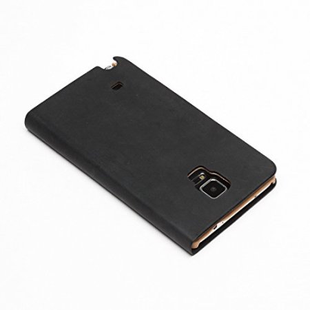 Zenus Tesoro Samsung Galaxy Note 4 Leren Diary Case - Zwart