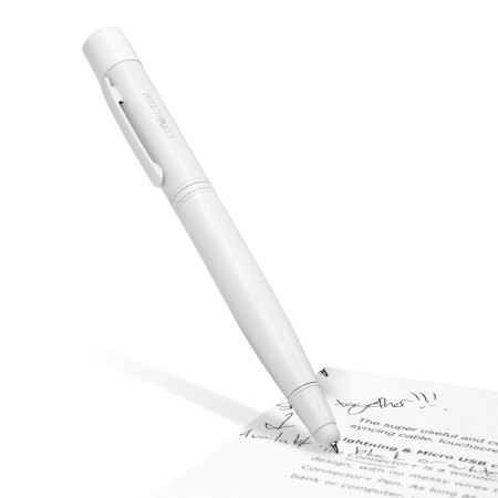 Connector+ 3-in-1 Charging Cable, Stylus and Pen - White